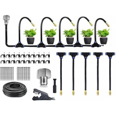 Système d'arrosage automatique incurvé à 360° pour plantes d'extérieur, design économe en eau, kit d'irrigation par buée, pour jardin, cour, pelouse, serre