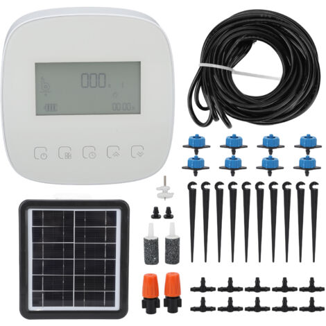 Système D'arrosage Automatique Intelligent, à Double Pompe DIY Kit D'irrigation Goutte avec Minuterie Programmable Charge Solaire WiFi Arros, defult, default