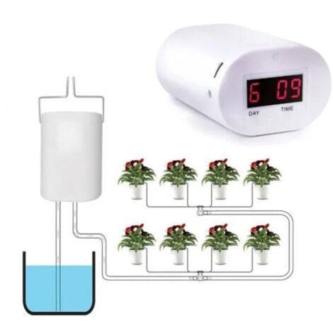 Système d'arrosage automatique intelligent avec écran LED, kit d'irrigation goutte à goutte d'intérieur pour plantes en pot, dispositif d'arrosage anti-fuite alimenté par USB, idéal pour la maison