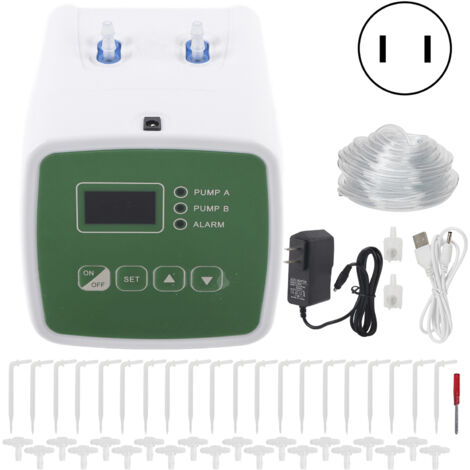 Système d'Arrosage Automatique USB avec Double Pompe et Minuterie Intelligente pour Jardin - Prise US 100-240V