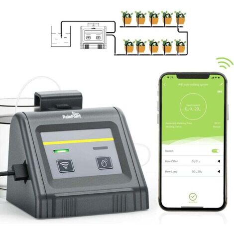 Système d'arrosage automatique WiFi, utilisé dans les plantes en pot intérieur, les combinaisons d'irrigation à goutte de bricolage contrôlent le mode d'arrosage à distance via l'application, utilisez