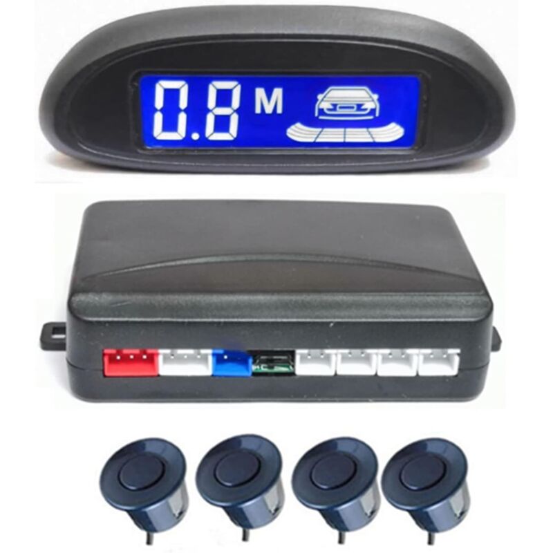 Système de capteur de stationnement de Voiture, Alarme sonore d'inversion de stationnement à écran LCD avec 4 capteurs de sensibilité réglable