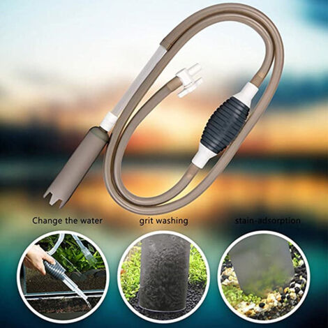 Système de changement d'eau pour aquarium, tuyau d'aspiration à air comprimé manuel, tuyau de changement d'eau, tuyau de pompe à eau, nettoyeur de sable, pompe à eau