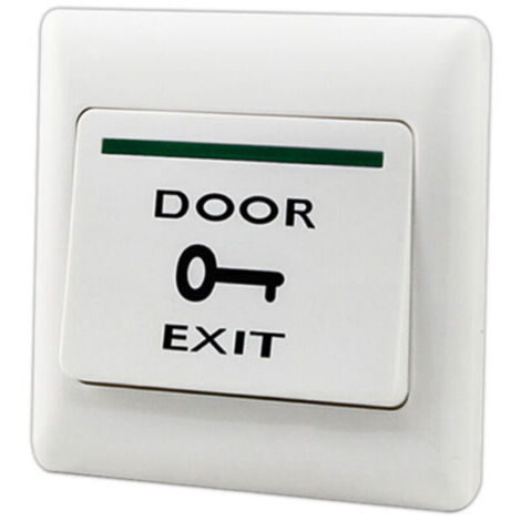 Système de contrôle d'accès pour porte avec déverrouillage par bouton-poussoir (interrupteur NO/COM), 86 mm x 86 mm, 36 V, 3 A, blanc