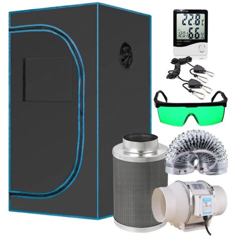Système de culture hydroponique d'intérieur, kit complet de tente, disponible en plusieurs tailles, format 60 x 60 x 120 cm - AquaForge