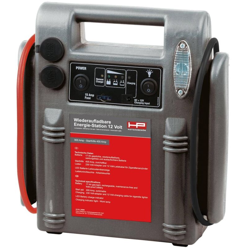 Système de démarrage rapide 20896 Courant d'aide au démarrage (12 V)=400 a lampe de travail, affichage du niveau de charge S695201 - Hp Autozubehör