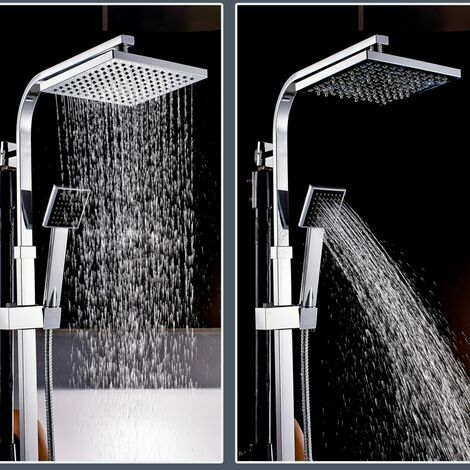 Système de Douche Carré Colonne de Douche avec Mitigeur Colonne de Douche Thermostatique Design Unique Système de Douche Corps en Laiton