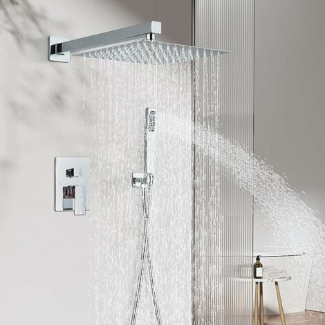 GROHE SmartControl Ensemble de douche encastrable - thermostatique -  pommeau de douche carré - douch