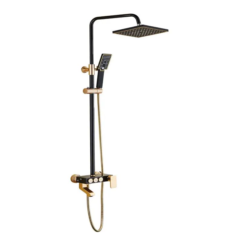 Sjqka - Système de douche mural pour salle de bain avec pomme de douche haute pression et pomme de douche à main Double correspondance des