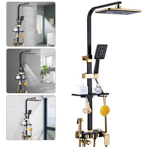 Système de douche Set de douche pluie Set robinetterie de douche thermostatique douchette porte-savon