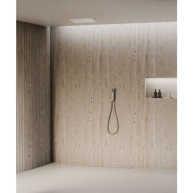 Kroos ® - Système de douche thermostatique encastré au plafond - Chromé