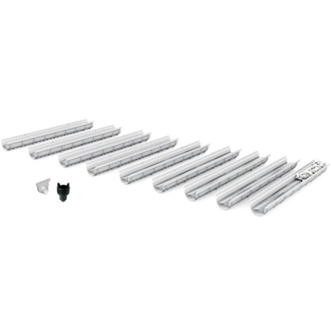 Système de drainage décoratif DECOSTONE en SMC avec tôle perforée en acier galvanisé Passage piéton - (9x1m) larg.utile 100mm- Pour l'évacuation des eaux de ruissellement ou le passage de câbles