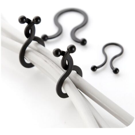 Système de gestion des câbles avec clips de fixation pour la maison et le bureau (lot de 20)-AquaForge