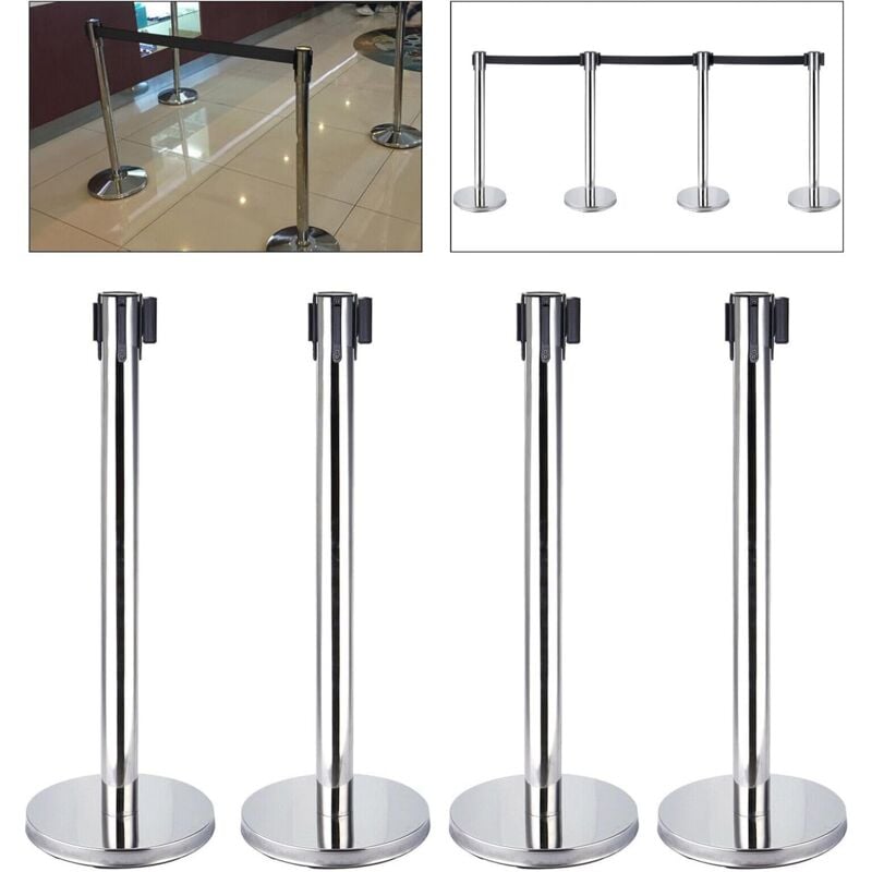 Système de guidage des personnes - Poteau de délimitation - Support de ceinture - Système de guidage des personnes - Support avec 4 sangles