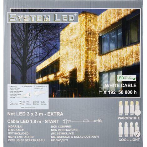 Système de guirlande lumineuse d'extérieur Star Trading LED
