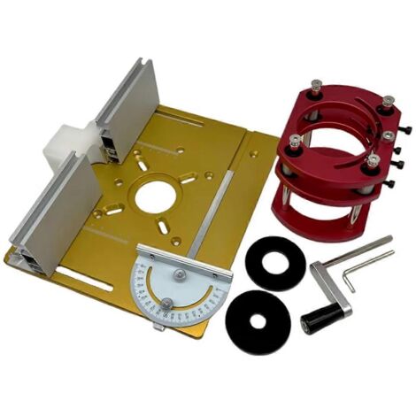 Système de levage pour défonceuse et plaque d'insertion de table de défonceuse en aluminium - Or