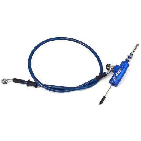 Système de maître-cylindre d'embrayage hydraulique universel M10 pour moto avec flexible de frein de 1200 mm et tuyau d'huile pour pit bike/dirt bike - kit bleu
