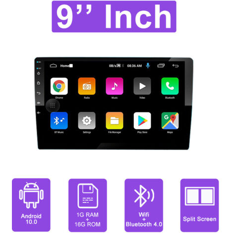 Système de navigation pour voiture Android avec grand écran et lecteur DVD de voiture
