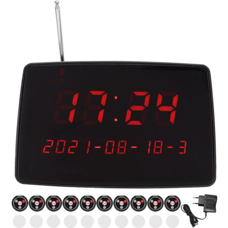 Système de Pagette Sans Fil 10 Pagettes pour Restaurants, Hôtels, Cafés - Prise UE 110‑240V
