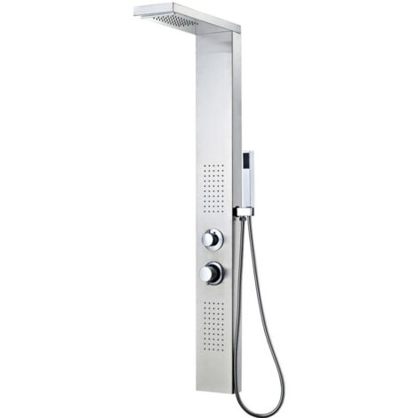 Système de panneau de douche acier inoxydable carré salle de bain