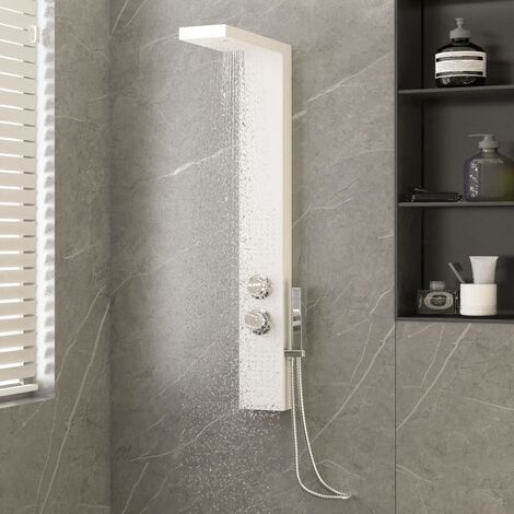 Système de panneau de douche Aluminium Blanc - The Living Store