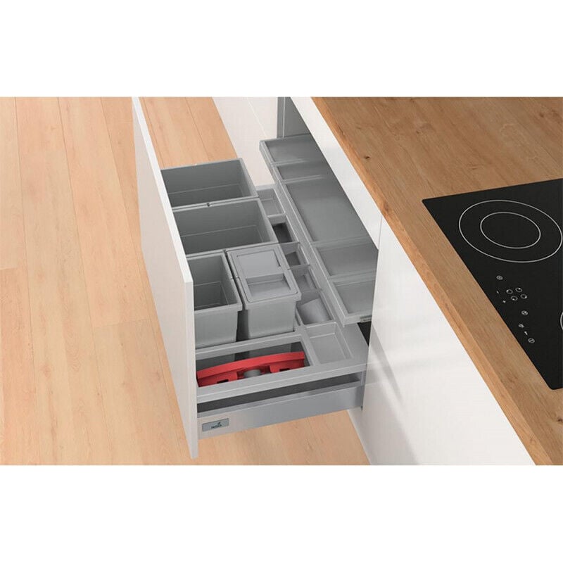Système de poubelle tiroir 9207642KB600mmKF gris
