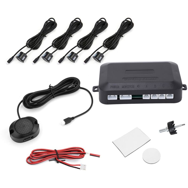 Ineasicer - Système de radar de recul pour voiture, capteur de stationnement, auto-test, haute précision, noir, durable, pour la détection