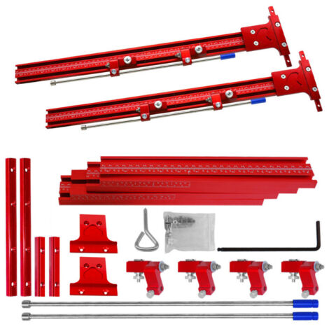 Système de rails de guidage parallèles pour le travail du bois, scie circulaire électrique, machine à graver, outil auxiliaire pour le rainurage et le glissement parallèle