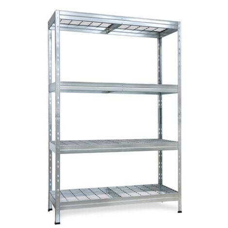 SYSTÈME DE RAYONNAGE GALVANISÉ S/T 4B - 180X120X45