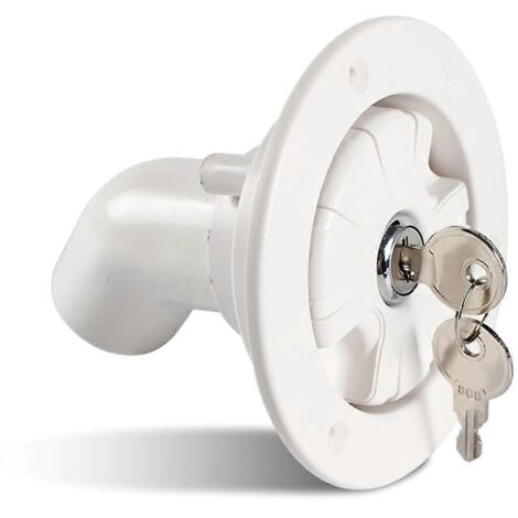 Système de remplissage d'eau douce par gravité pour filtre d'entrée de trappe avec verrouillage à clé pour camping-car