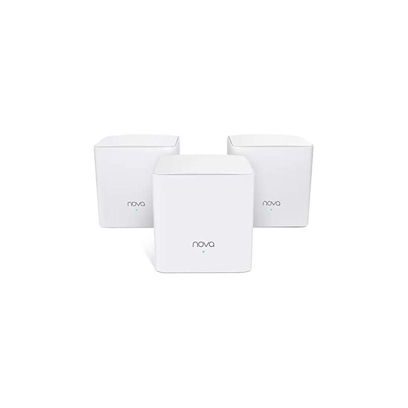 Nova mw5s (3 Pack) True Band Dual WiFi Mesh (jusqu'à 300 m², AC1200, Alexa, Gigabit lan/wan, QoS, pour la maison, le bureau, le résidentiel)
