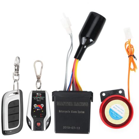Système de sécurité étanche avec klaxon d'alarme à double voie et télécommande, doté d'une fonction de démarrage du moteur pour moto