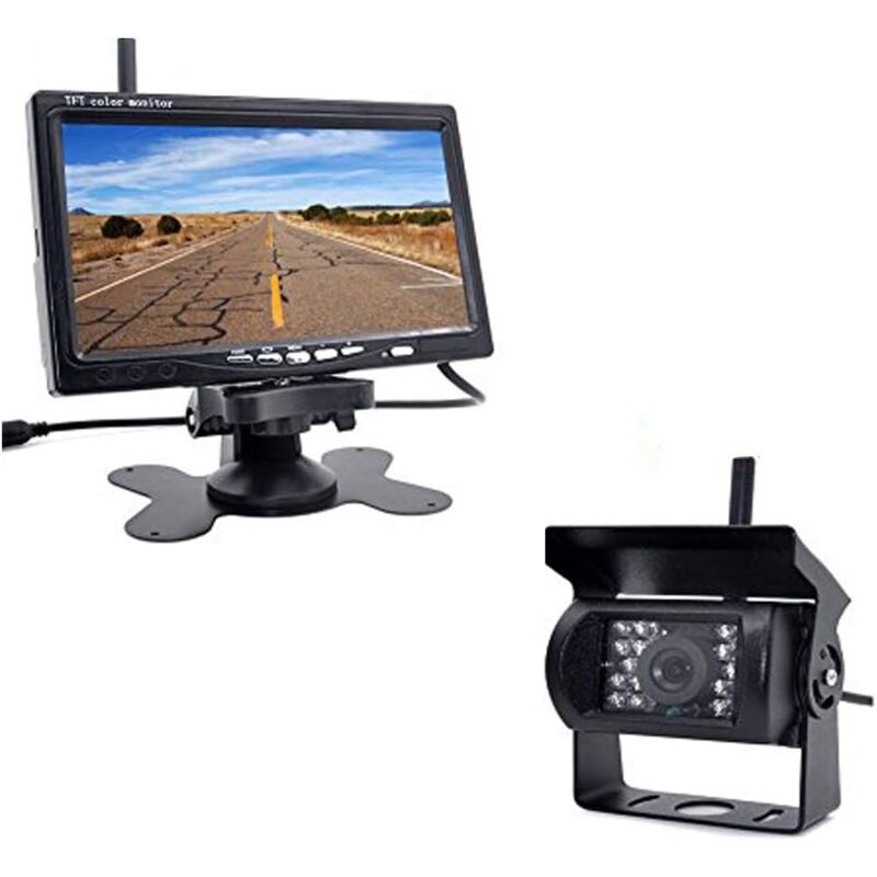 Système de stationnement de Secours sans Fil 7' Rear View Car Monitor avec IR Night Caméra de recul pour Le Camion de remorquage de Camion de RV