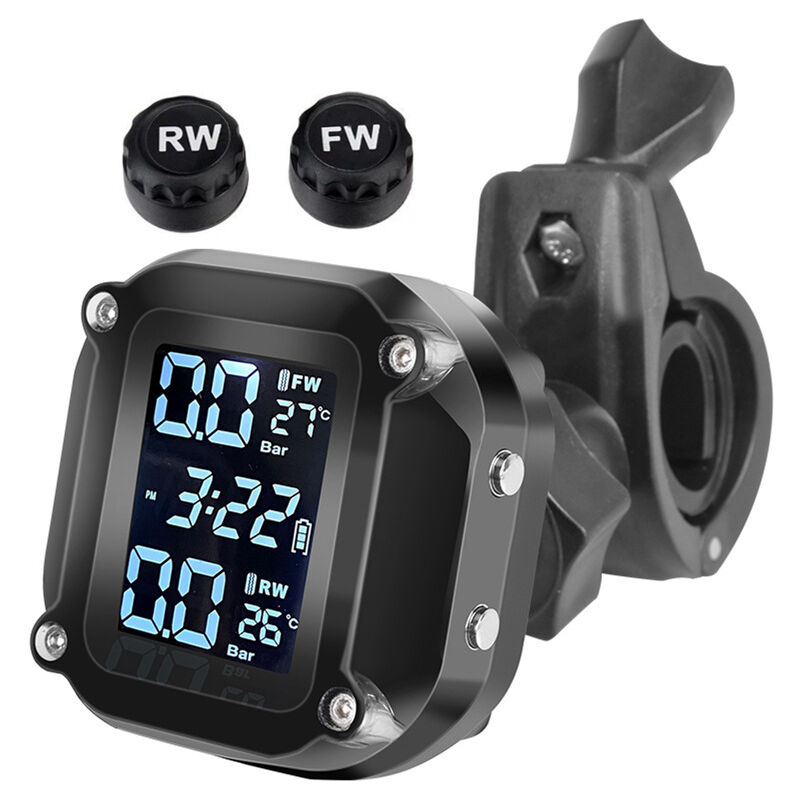 Système de surveillance de la pression des pneus de moto étanche 7 modes d'alarme sans fil tpms Réveil automatique et sommeil Port de charge