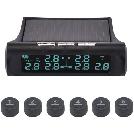 Système de surveillance de la pression des pneus, système de surveillance de la pression des pneus à énergie solaire pour véhicule de transport de marchandises à 6 roues pour camion, camping-car, bus