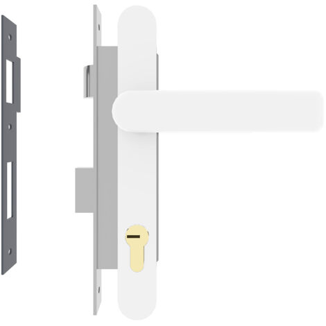 Système de verrouillage pour portail battant K-LOCK blanc