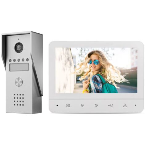 Système de visiophone 4 fils, interphone de sonnette, écran couleur, caméra grand angle 120°, étanchéité IP66