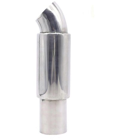 Système d'échappement à embout variable de 51 mm, silencieux, tuyau d'échappement en acier inoxydable argenté