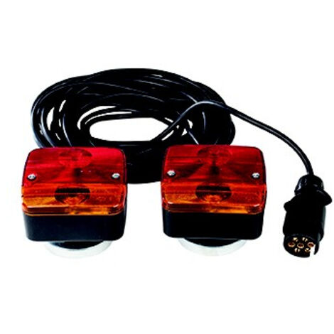 Système D'éclairage Ar 12v + Prise 7 Broches, Avec Support Magnétique.