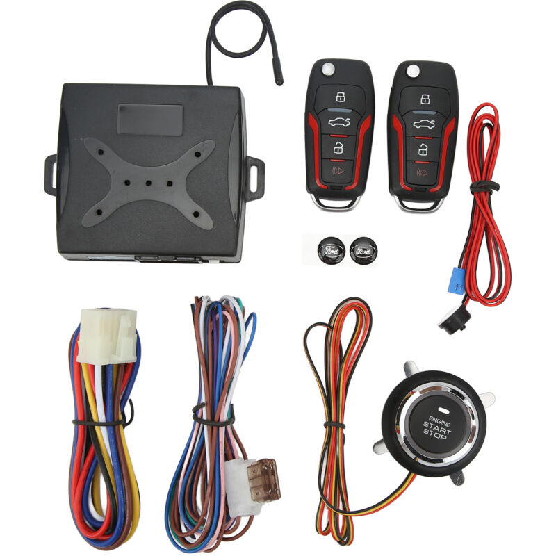 Basetbl - Système d'entrée sans clé de voiture 12 v antivol démarrage à un bouton système de verrouillage à distance universel pour voitures