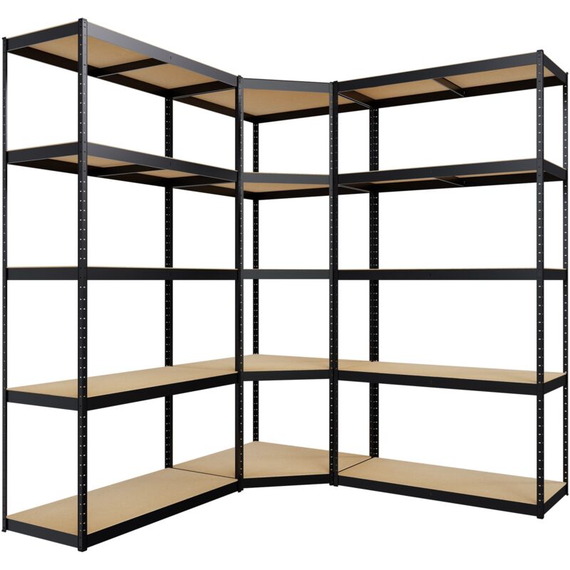 Système d'étagères 3 places Noir