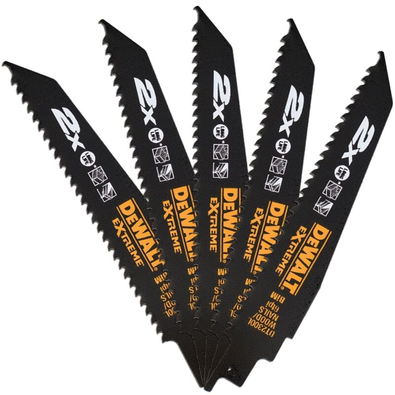 Lame de scie alternative, bimétal, Extreme 2X, Démolition, 152 mm, 42 mm Dewalt DT2300L-QZ