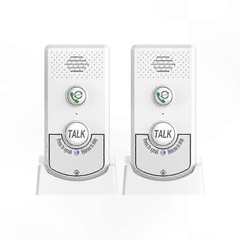 Système d'interphone sans fil pour la maison, lot de 2, communication vocale bidirectionnelle, portée ultra-longue et portabilité, blanc