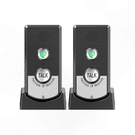 Système d'interphone sans fil pour la maison, lot de 2, communication vocale bidirectionnelle, portée ultra-longue et portabilité, noir