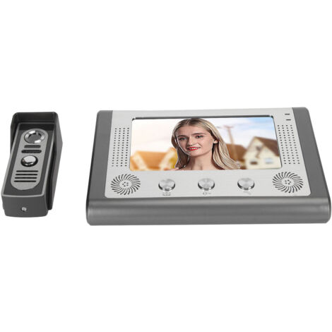 Système d'interphone vidéo filaire 7 pouces, Kit de sonnette de porte-téléphone, Support de surveillance, déverrouillage de Vision nocturne IR, prise ue