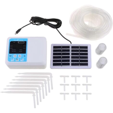 Système d'irrigation automatique avec programmateur d'arrosage intelligent et alimentation solaire (1 ensemble)