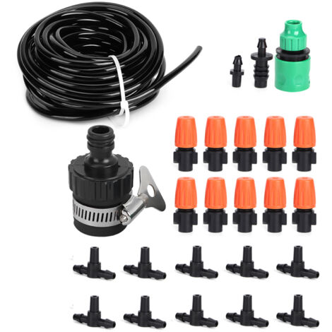 Système d'irrigation Goutte à Goutte 10m Automatique pour Jardin, Serre et Agriculture avec Kit de Tuyau