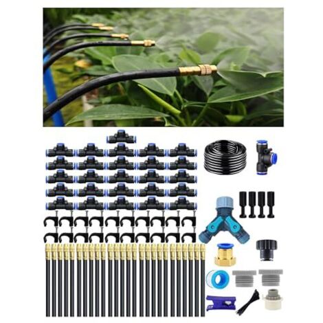 Système d'Irrigation Goutte-à-Goutte, Arrosage Automatique de Jardin, Arroseur 360° Réglable,Buse Brumisation Haute Performance pour Plantes en Pot, Jardin et Balcon - 30 M