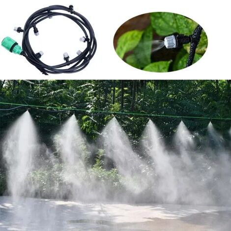 Système d'irrigation neuf de 10 mètres avec 10 buses d'arrosage, brumisateur et système de refroidissement pour jardin et agriculture