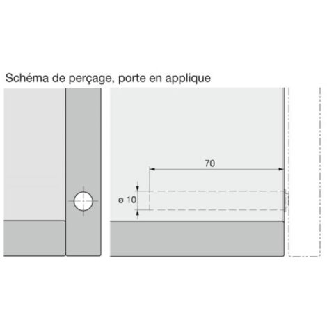 Système d'ouverture Push to open Pin Plastique Push to open Pin HETTICH